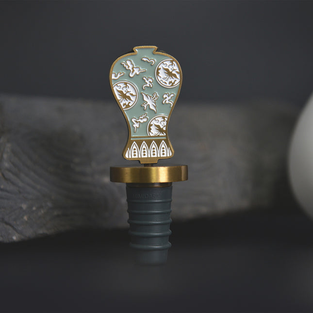 Bouchon de vin décoratif en céramique – Motifs traditionnels