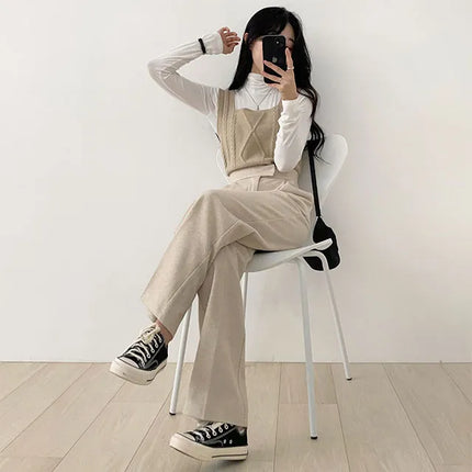 Pantalon Coupe Large Bouton Caché