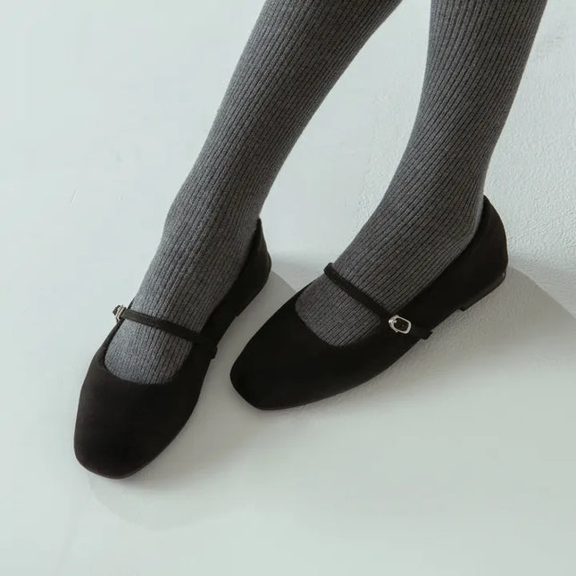 Ballerines Mary Jane doublées en fausse fourrure