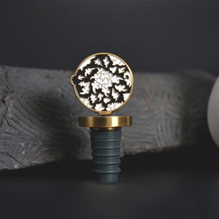 Bouchon de vin décoratif en céramique – Motifs traditionnels
